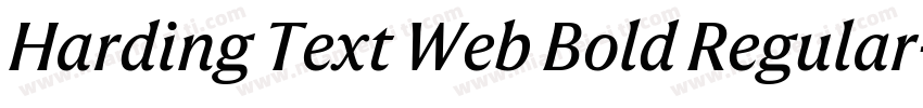 Harding Text Web Bold Regular字体转换